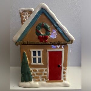 Holiday Time Gingerbread Village House Christmas Cookie Jar Canister NEW